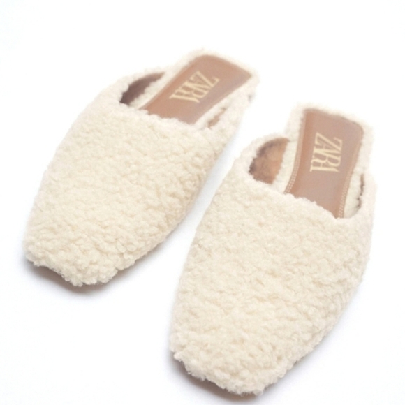 Zara Faux Shearling Mule - Picture 1 of 10